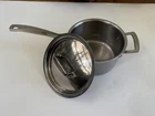Creuset 2.8 3 Qt. Saucepan Pot With Lid Stainless Steel 18CM 7" Used. Price: $90.00.