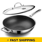 Dotclad 12" Hybrid Wok With Lid - Nonstick Stainless Steel New. Price: $96.99.