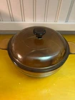 Vision Corning Ware France V-20-B Amber Double Boiler Insert 1.5 Pyrex Lid Used. Price: $19.50.