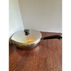 Vintage Revere Ware 10 Inch Skillet Copper Clad Bottom Frying Pan With Lid 1801 Used. Price: $49.99.