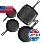 Yiyobeatfo Pre-seasoned Cast Iron SKILLETS,4 Piece Durable Pots And Pans Set Wit New. Price: $69.32.