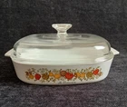 Rare Corning Ware Romarin A-22-B Casserole And Lid 10X10X2 With #8 Stamp Used. Price: $36.99.