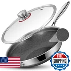 Lolykitch 13-INCH Nonstick Wok & Stir-fry Pan With Lid, Induction Compatible, Tr New. Price: $107.48.