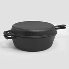 Cookpro 3.5 Qt. Pre-seasoned Cast Iron Combo Cooker W/ 10" Frypan That Doubles New. Price: $65.80.