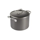 Stock Pot 8 Qt. Hard-anodized Aluminum Nonstick Interior Glass Lids Oven Safe New. Price: $91.94.