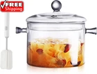 Clear Glass Simmer For Stove Potpourri Cooking Saucepan With Cover Cookware New. Price: $22.46.