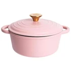 Lexi Home Dutch Oven 2.8 Qt Cast Iron Matte Pink Enamel Lid Stovetop Safe New. Price: $64.11.