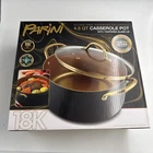 Parini 4.5 Qt Casserole Pot With Lid Non-stick Golden Chef Cookware Collection New. Price: $14.99.