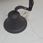 Upstreet Black Cast Iron Outdoor Wall Mount Bell With Rope Pull, Round New. Price: $19.00.