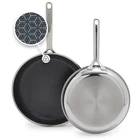 Greenpan Spectra 10" & 12" Frying Skillet, Hybrid Triply Stainless Steel,... New. Price: $239.61.