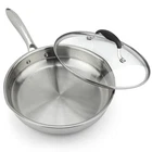 Avacraft 18/10 Inch Stainless Steel Frying Pan With Lid, Side Spouts, Indu... New. Price: $87.91.