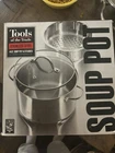 New Tools Of The Trade Stainless Steel 4 Qt Pot & Steamer Insert W/ Glass Lid. Price: $39.99.