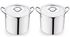 8-QT Stainless Steel Stock Pot With Metal Lid Pack Of 2 New. Price: $16.75.