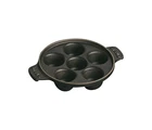 Staub Cast Iron 5.75-INCH Escargot Dish With 6 Holes, Matte Black, Made Franc New. Price: $99.99.
