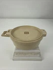 Littonware Microwave Cookware Cup Round Bowl 39278 Lid 39277 Vintage Used. Price: $12.97.