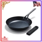 Oxo 10" Carbon Steel Frying Pan Skillet, With Removable Silicone Handle Holder New. Price: $64.20.
