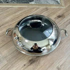 Hexclad Hybrid Nonstick 14" Frying Pan, Stainless Steel Lid Skillet Used #8730. Price: $85.00.