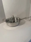 Cuisinart Qt Stainless Steel Induction Ready Saut Pan Skillet 7733-24PP & Lid Used. Price: $23.99.