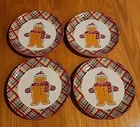 Temptations Winter Whimsy 10 1/2 Christmas Gingerbread Dinner Plates Set Of 4 Used. Price: $49.99.