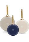 Greenpan Reserve 3PK (8" 10" And 12") Induction Suitable Ceramic Frying Set New. Price: $96.00.