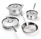 All-clad D3 3-PLY Bonding 7-PIECE Stainless Steel Cookware Set .A14 New. Price: $399.00.