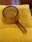 Vintage Pyrex Corning Vision Cookware Amber 0.7L Glass Pot Spout Used. Price: $20.00.