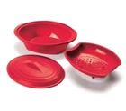 Norpro Microwave Oven Safe Silicone Steamer W/ Insert 32OZ Capacity Red New. Price: $14.98.