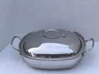 Farberware Millennium 5 Qt 18/10 Stainless Steel Covered Saute Pan Roaster Lid Used. Price: $74.99.