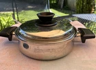 Royal Queen 8 In Double Handle Cook Pan With Adjustable Lid Ss MC2000 5 Ply Used. Price: $120.00.