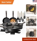 Astercook 19-PIECE Non-stick Cookware Set Safe Titanium Induction Kitchenware New. Price: $143.99.