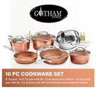 Gotham Steel Hammered 10 Pc Nonstick Cookware Set Pots And Pans New. Price: $199.00.