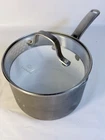 Calphalon Classic 2.5 Qt Hard Anodized And Enamel Saucepan Gray 87025 With Lid Used. Price: $19.95.