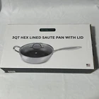 New Box Servappetit 3 Quart Qt Hex Lined Saute Pan With Lid 11 Diameter. Price: $16.99.