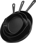 Utopia Kitchen Cast Iron Skillets 3 Piece Set, Chefs Pan, Pre Seasoned New. Price: $47.99.