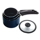 Tramontina 6 Piece Nesting Cookware Set Nonstick Sauce Pans With Lids New. Price: $96.59.