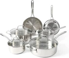 Martha Stewart Castelle 10 Piece 18/8 Durable Stainless Steel Induction Safe Non New. Price: $390.42.