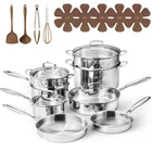 Carote 21PCS Tri Ply Stainless Steel Cookware Set A15634 Induction New. Price: $369.99.