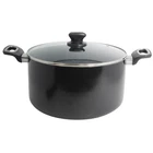 Imusa 10QT Ceramic Bistro Stock Pot Black: Aluminum Exterior, Hand Wash New. Price: $48.99.