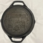 Lodge Cast Iron Wanderlust Series Dual Handled Camper Pan 10.25 Inch Used. Price: $34.00.