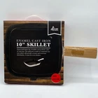Eco+chef Enamel Cast Iron 10" Skillet Red Square Ec-sqskil-df-wb Oven Safe New. Price: $50.10.