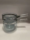 Pyrex Flame Ware Glass Double Boiler 6763-U 6763-L No Lid 1/2 Quart Used. Price: $31.99.