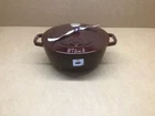 Staub Cast Iron 3.75-QT Essential French Oven With Lilly Lid Grenadine New. Price: $182.60.