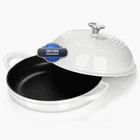 Hasteel 5 Qt Cast Iron Dutch Pre-seasoned Enamel Pot Lid Non-stick Round New. Price: $65.98.