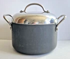 Circulon Meyer Hi-low 3.5 Qt Stock Pot Pan Anodized Aluminum Anolon With Lid Used. Price: $29.95.