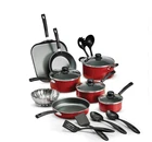 Tramontina Primaware 18 Piece Non-stick Cookware Set, Red New. Price: $37.00.