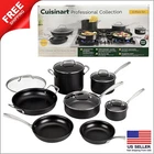 Cuisinart Hard Anodized Nonstick Cookware Set Prof. 12 Pc Pans Pots With Lids New. Price: $229.50.