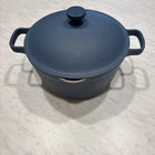 Our Place Perfect Pot 5.5 Quart Blue Ceramic Nonstick With Steamer And Lid * Used. Price: $49.99.
