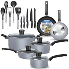 Serenelife 20PCS Kitchenware Pots & Pans Set-black Non-stick Coating Inside-gray New. Price: $99.99.