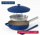Nutricook 10.5" Ceramic Nonstick Pan With Lid, Steamer & Spatula Ptfe Pfoa New. Price: $164.57.