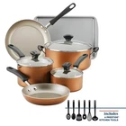 New Farberware Cookstart Aluminum Diamondmax Nonstick 15-PC. Cookware Set Copper. Price: $79.00.
